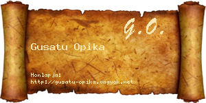 Gusatu Opika névjegykártya